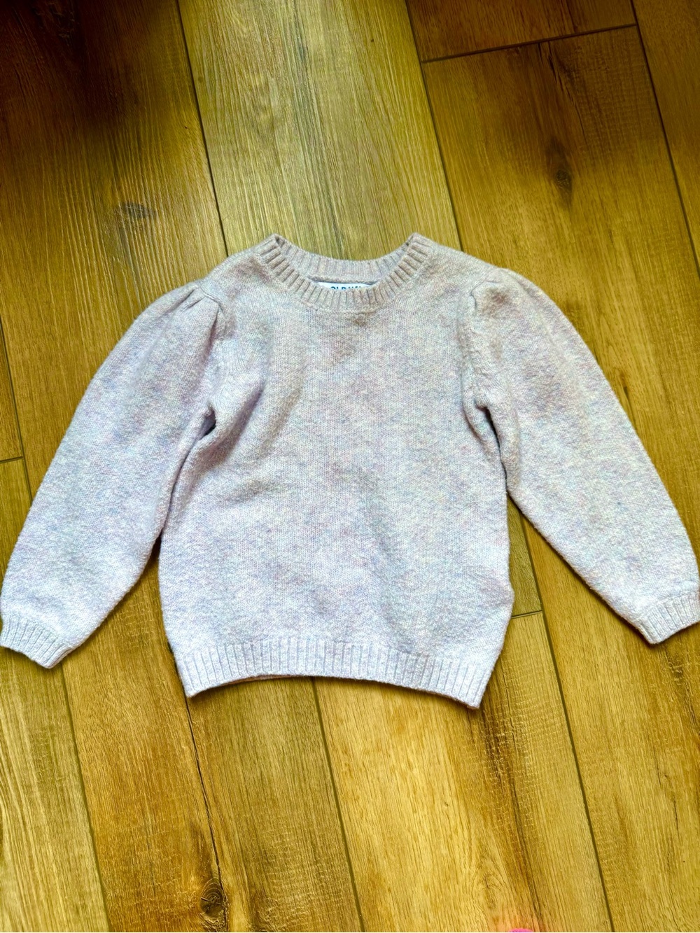 Old navy Knit Toddler Sweater | Lavender | 2T |EUC| Puff sleeves |cotton blend